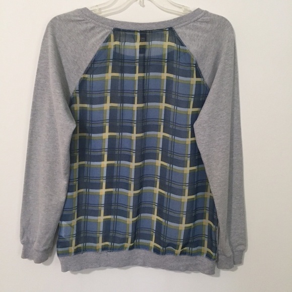 KUT from the Kloth Plaid Back Sweatshirt Size S - Picture 1 of 7